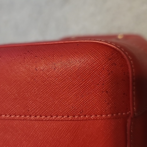 Tory Burch red Saffiano Bowling bag - Picture 8 of 9